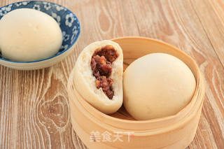 红薯红豆豆沙包的做法步骤:20