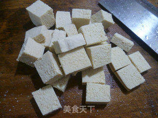 虾肉圆白菜冻豆腐的做法步骤:4
