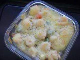 虾仁焗饭的做法步骤:8