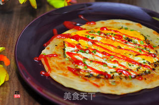 鸡蛋饼的做法步骤:8