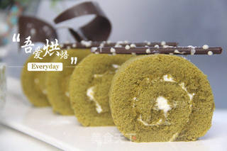 抹茶蛋糕卷的做法步骤:10