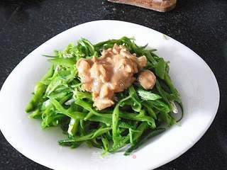 芝麻酱拌扁豆的做法步骤:7