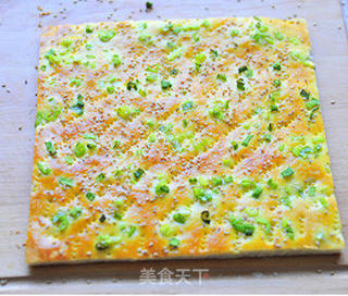 掌握五点面包卷保证不开裂——孩子最完美的早餐【香葱肉松面包卷】的做法步骤:4