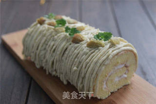 【番茄配方】蒙布朗栗子蛋糕卷——简单且美味至极的做法步骤:19