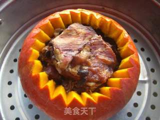 豉香排骨蒸金瓜的做法步骤:7