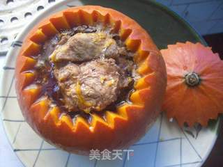 豉香排骨蒸金瓜的做法步骤:8