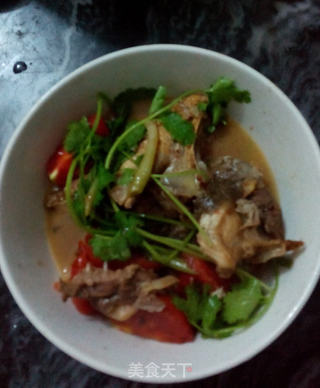 茶汤番茄焖鱼头的做法步骤:9