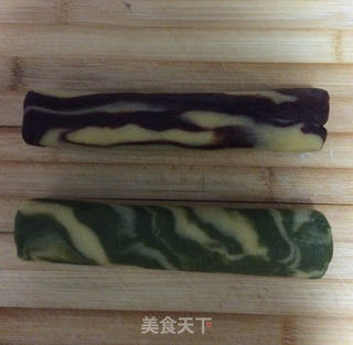 漂亮的双色大理石纹饼干制作方法(花纹整形详细图解版)的做法步骤:12