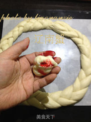 圣诞面包环的做法步骤:12