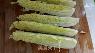 栗子扒白菜的做法步骤:2