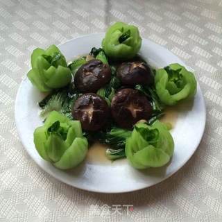 香菇油菜的做法步骤：14