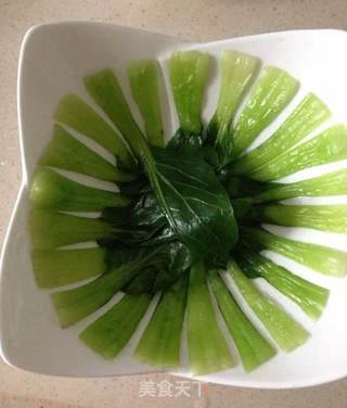 蚝油香菇油菜的做法步骤:3