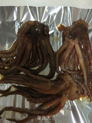 烤鱿鱼须的做法步骤:3