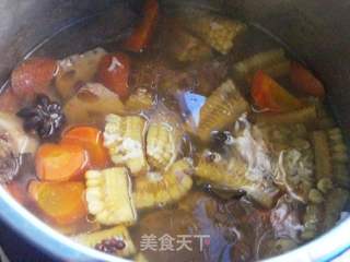 玉米莲藕炖牛肉的做法步骤:9