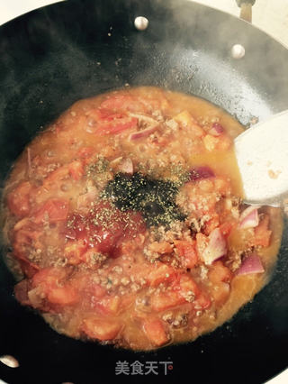 番茄肉末意大利面的做法步骤:6