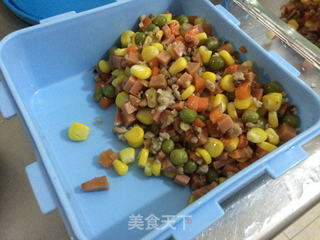 玉米冬豆火腿蔬菜大杂烩---金玉满堂新做法的做法步骤:8