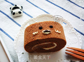 轻松熊奶油蛋糕卷的做法步骤:12