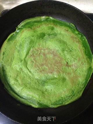菠菜蛋饼的做法步骤:8