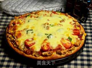 火腿核桃仁披萨的做法步骤:18