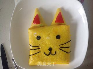 猫咪蛋包饭的做法步骤:12