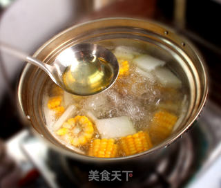 用离火续煮锅烹饪玉米冬瓜排骨汤的做法步骤:9