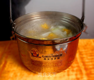 用离火续煮锅烹饪玉米冬瓜排骨汤的做法步骤:10