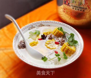 用离火续煮锅烹饪玉米冬瓜排骨汤的做法步骤:11