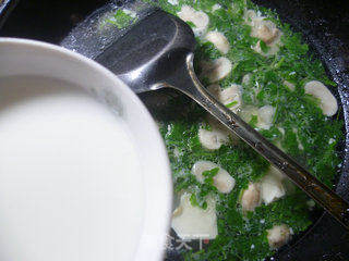 #荠菜蘑菇豆腐羹的做法图解11
