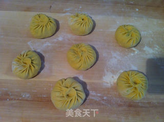 南瓜发面水煎包的做法步骤:8
