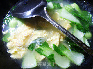 青菜鸡蛋米线的做法步骤:8
