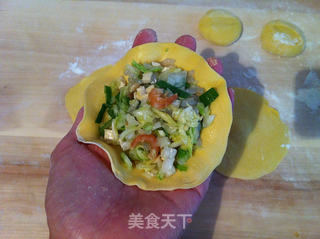 南瓜发面水煎包的做法步骤:7