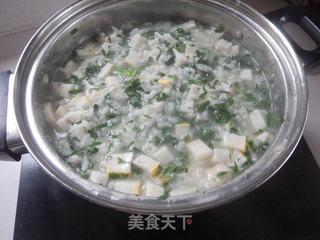 鱼糕荠菜粥的做法步骤:8