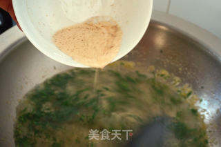 翡翠荠菜鱼片羹的做法步骤:9