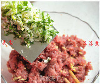详解最好吃的外焦里嫩牛肉锅贴的做法步骤:3