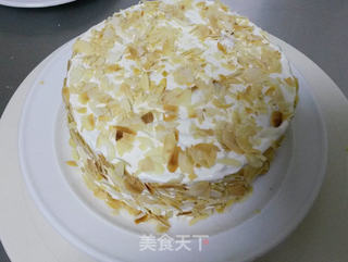 烘焙新手也可以轻松献上的烘焙礼物——杏仁奶油蛋糕的做法步骤:10