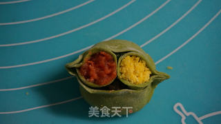 多彩荷包烫面蒸饺的做法步骤：19