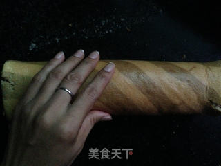 双色毛巾蛋糕卷的做法步骤:15