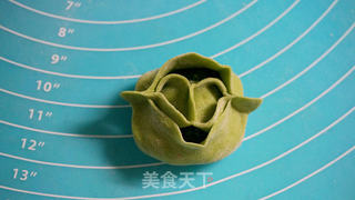 多彩荷包烫面蒸饺的做法步骤：16