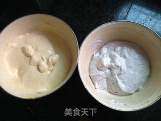 双色奶油夹心蛋糕的做法步骤:6