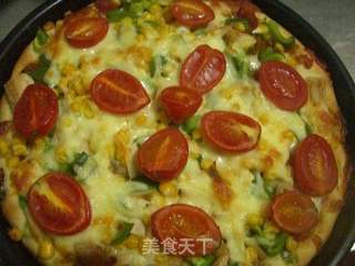 鸡肉玉米披萨的做法步骤:18