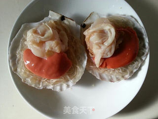 蒜蓉扇贝蒸粉丝的做法步骤:7