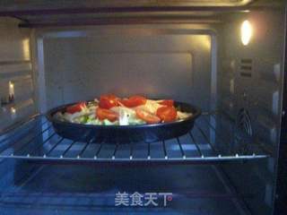 鸡肉玉米披萨的做法步骤:17