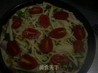 鸡肉玉米披萨的做法步骤:16