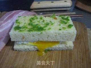 香葱培根三明治的做法步骤:6
