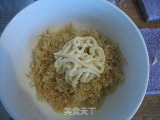 香芋火腿肉松三明治的做法步骤:6