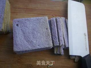 香芋火腿肉松三明治的做法步骤:2