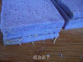 香芋火腿肉松三明治的做法步骤:10