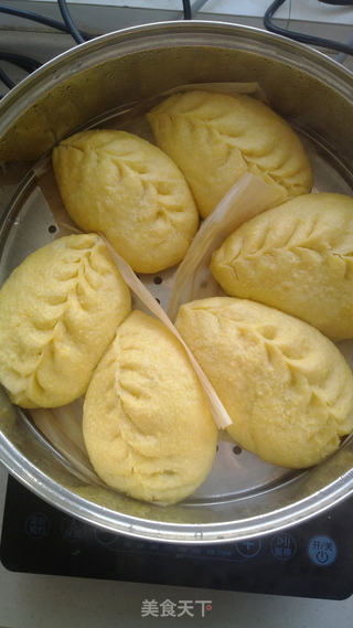 粗粮~~~玉米面素菜包的做法步骤:8