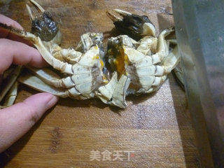 咸肉蒸毛蟹的做法步骤：3