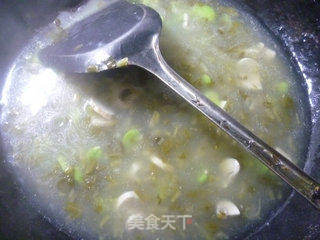 雪菜蘑菇蚕豆羹的做法步骤:10